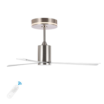 Levi 52" 1-Light Contemporary Minimalist 6-Speed Iron Height Adjustable Integrated LED Ceiling Fan with Remote - JONATHAN Y